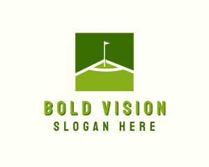 Flag Golfing Course logo design