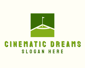 Flag Golfing Course logo design