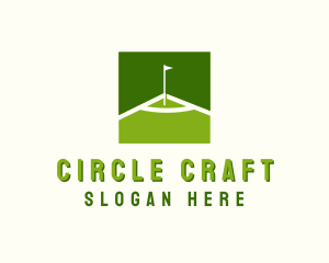 Flag Golfing Course logo design