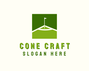 Flag Golfing Course logo design