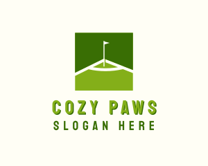 Flag Golfing Course logo design