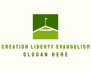 Flag Golfing Course logo design