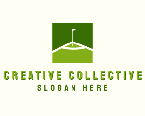 Flag Golfing Course logo design