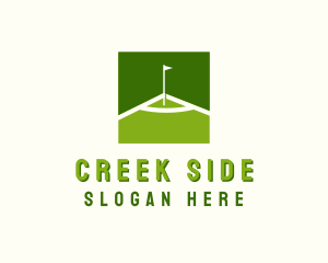 Flag Golfing Course logo design