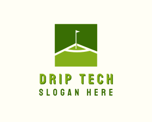 Flag Golfing Course logo design