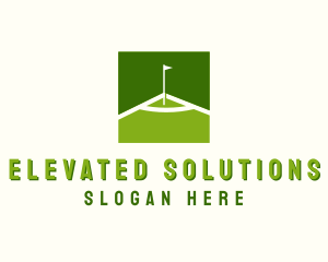 Flag Golfing Course logo design