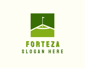 Flag Golfing Course logo design