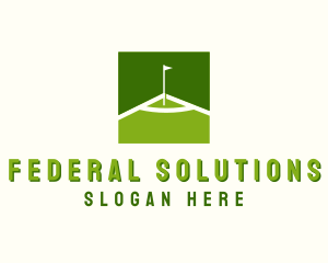 Flag Golfing Course logo design