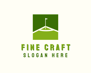 Flag Golfing Course logo design