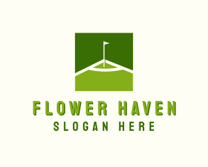 Flag Golfing Course logo design