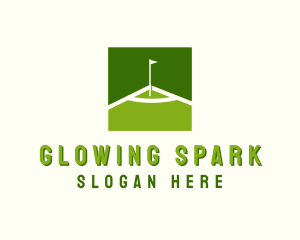 Flag Golfing Course logo design