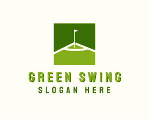 Golf - Flag Golfing Course logo design