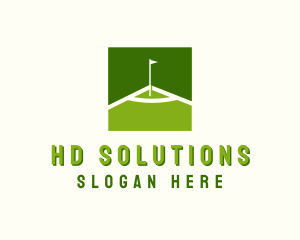 Flag Golfing Course logo design