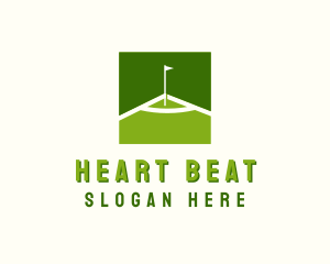 Flag Golfing Course logo design