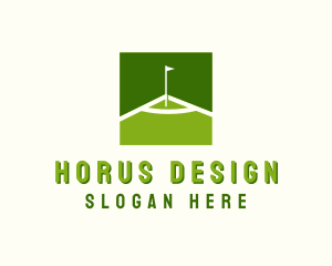 Flag Golfing Course logo design