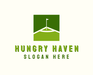 Flag Golfing Course logo design