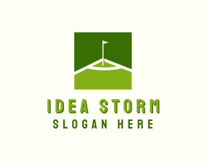 Flag Golfing Course logo design