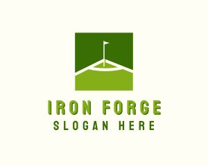 Flag Golfing Course logo design