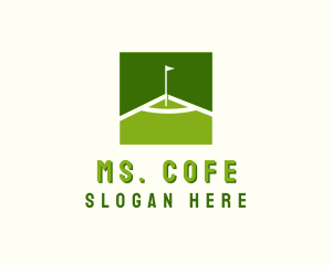 Flag Golfing Course logo design