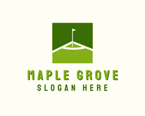 Flag Golfing Course logo design