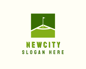 Flag Golfing Course logo design