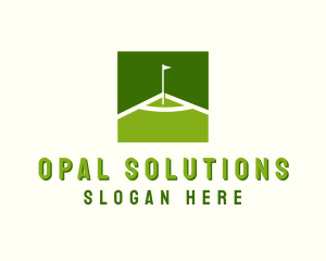 Flag Golfing Course logo design