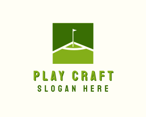 Flag Golfing Course logo design