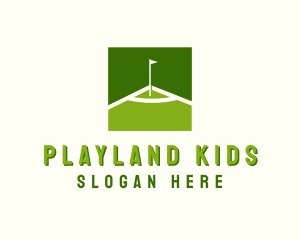 Flag Golfing Course logo design