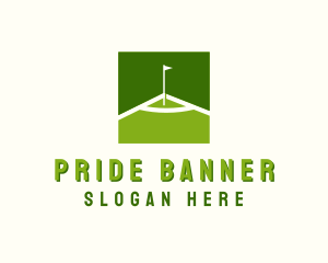 Flag Golfing Course logo design