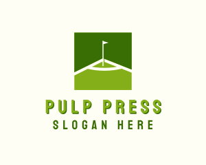 Flag Golfing Course logo design