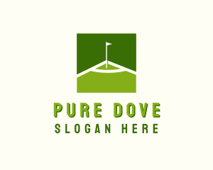 Flag Golfing Course logo design