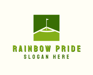 Flag Golfing Course logo design