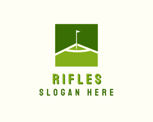 Sport - Flag Golfing Course logo design