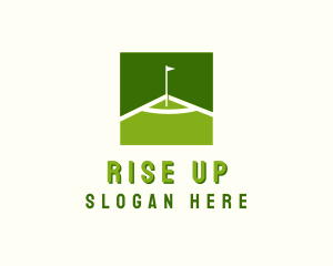 Flag Golfing Course logo design