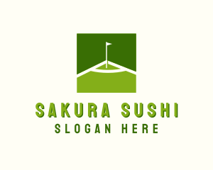 Flag Golfing Course logo design