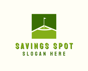 Flag Golfing Course logo design