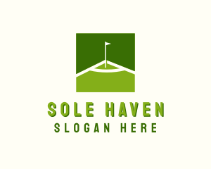 Flag Golfing Course logo design