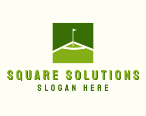 Flag Golfing Course logo design