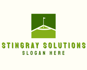 Flag Golfing Course logo design