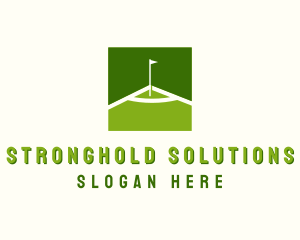 Flag Golfing Course logo design