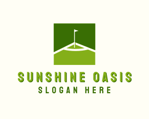 Flag Golfing Course logo design