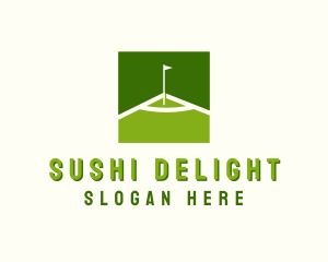 Flag Golfing Course logo design