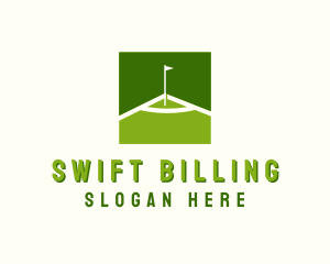 Flag Golfing Course logo design