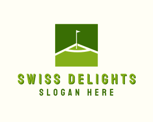 Flag Golfing Course logo design