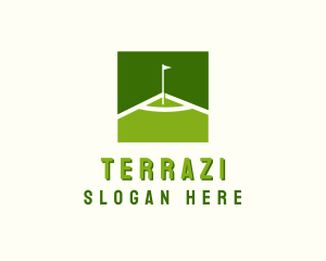 Flag Golfing Course logo design