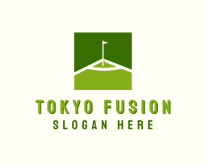 Flag Golfing Course logo design