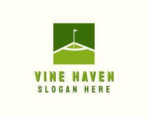 Flag Golfing Course logo design