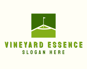 Flag Golfing Course logo design