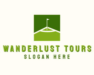 Flag Golfing Course logo design