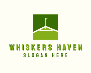 Flag Golfing Course logo design